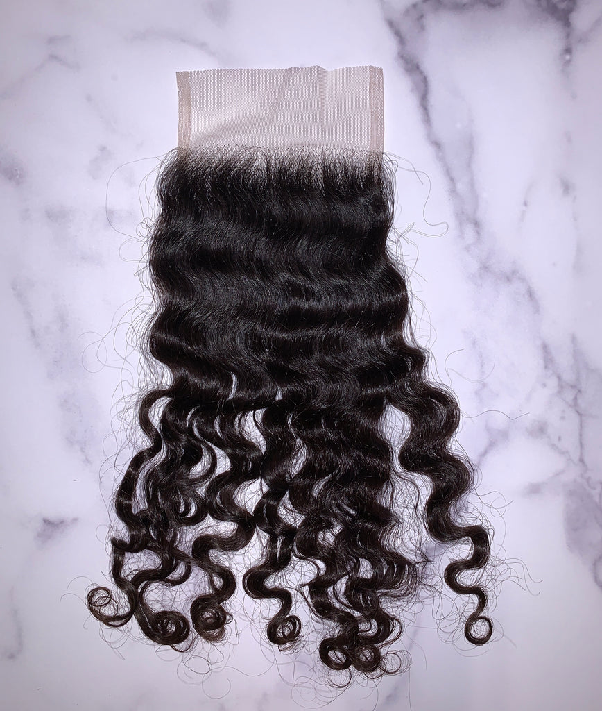 5x5 Rare Indian Curly Swiss Lace Closure